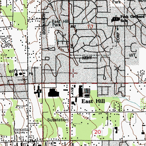 Topographic Map of Benson Center, WA
