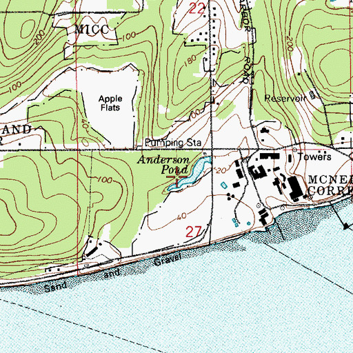 Topographic Map of Anderson Pond, WA