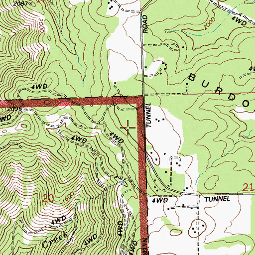 Topographic Map of Burdoin Mountain, WA