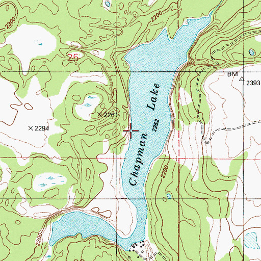 Topographic Map of Chapman Lake, WA