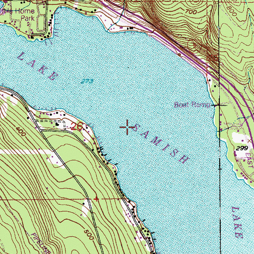Topographic Map of Lake Samish, WA