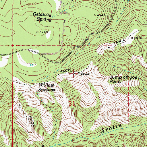 Topographic Map of Pinkham Ridge, WA
