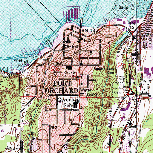 Topographic Map of Bethany Lutheran Elementary School, WA