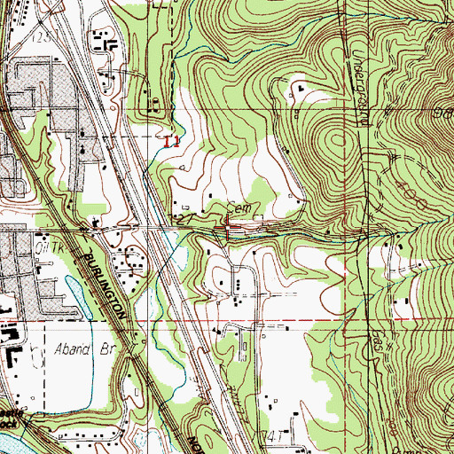 Topographic Map of Independent Order of Odd Fellows Cemetery, WA