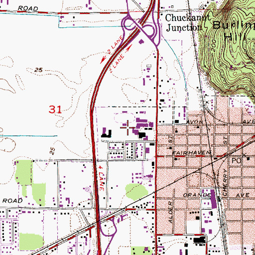 Topographic Map of Burlington - Edison High School, WA