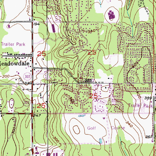 Topographic Map of Treemont, WA