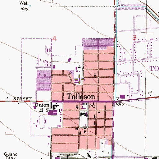 Topographic Map of Tolleson Unit II School, AZ