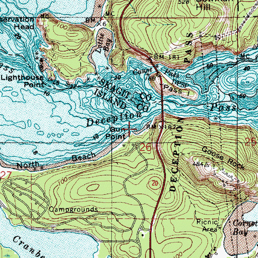 Topographic Map of Macs Cove, WA