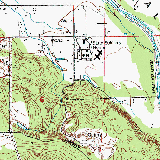 Topographic Map of Soldiers Pond, WA