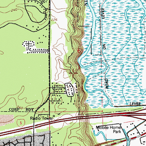 Topographic Map of Medicine Creek Park, WA