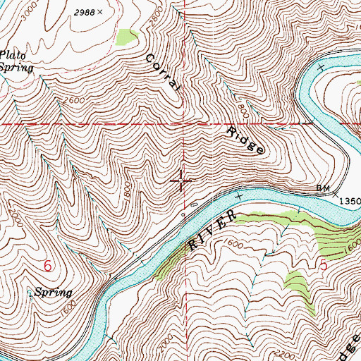 Topographic Map of Hanson Ferry, WA