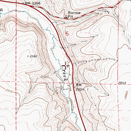 Topographic Map of Raffertys Ranch (historical), WA