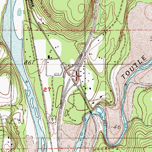 Topographic Map of Gardner, WA