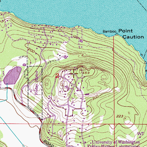 Topographic Map of Biological Hill, WA