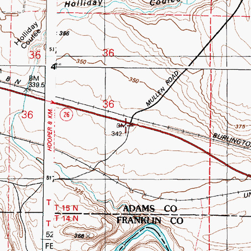 Topographic Map of McGregor, WA