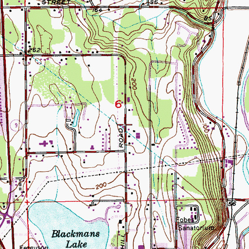 Topographic Map of Cascade View Elementary School, WA