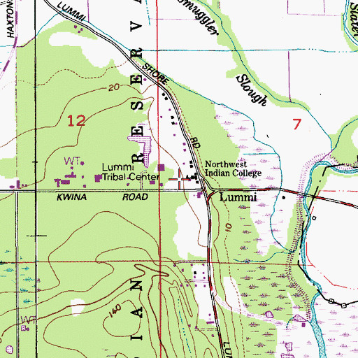 Topographic Map of Northwest Indian College, WA
