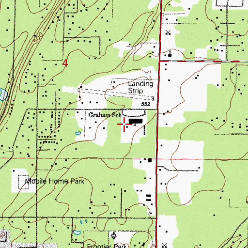Topographic Map of Graham Elementary School, WA