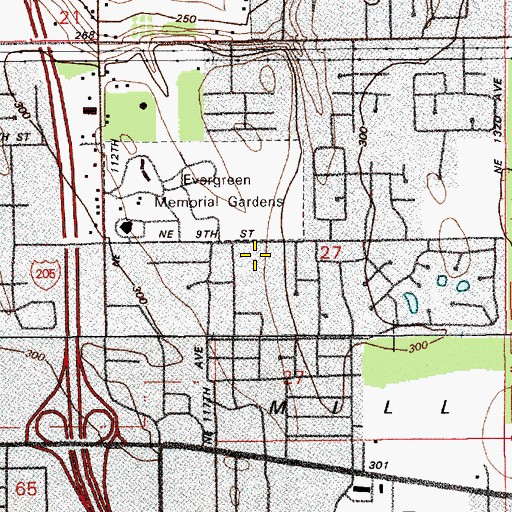 Topographic Map of Fircrest Elementary School, WA