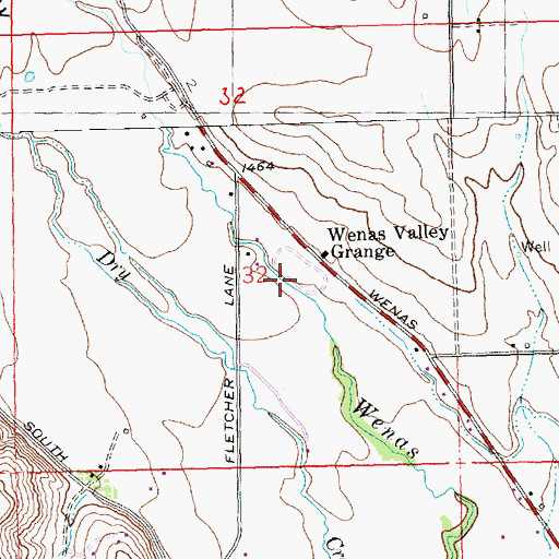 Topographic Map of Naches Valley Primary School, WA