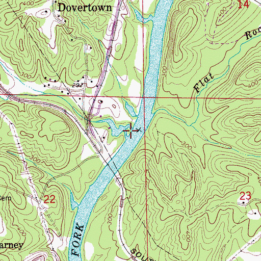 Topographic Map of Cunningham Creek, AL