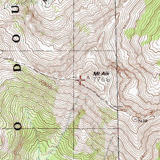Topographic Map of Mount Aix, WA