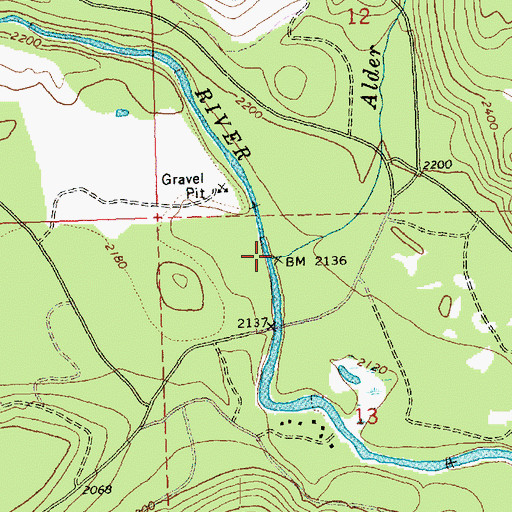 Topographic Map of Alder Creek, WA