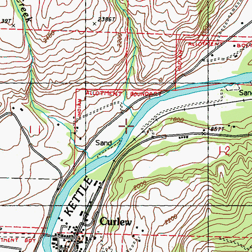 Topographic Map of Alkali Creek, WA