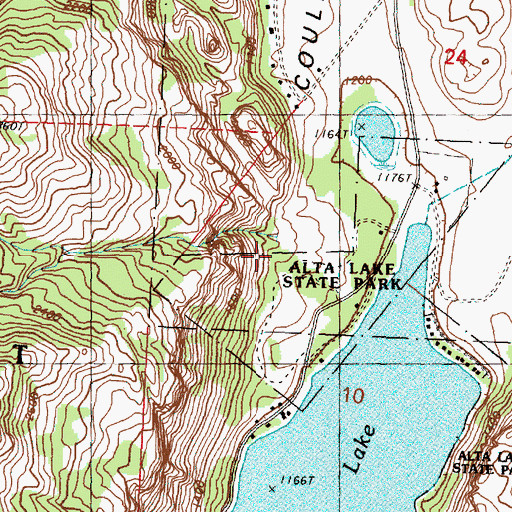 Topographic Map of Alta Lake State Park, WA