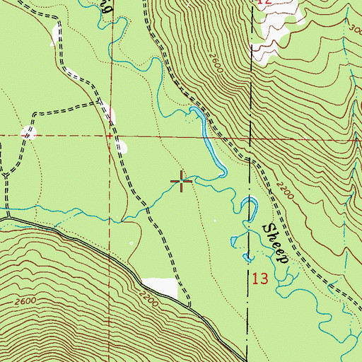 Topographic Map of American Fork Big Sheep Creek, WA
