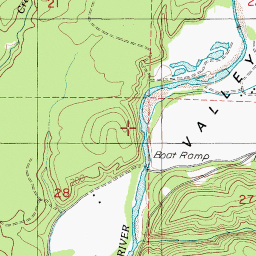 Topographic Map of Anderson Creek, WA