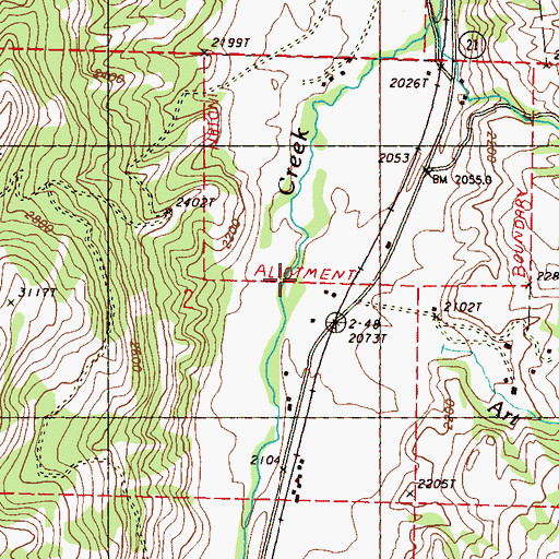 Topographic Map of Art Creek, WA