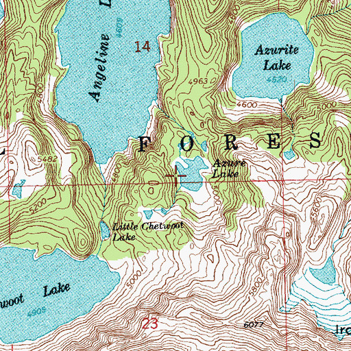 Topographic Map of Azure Lake, WA