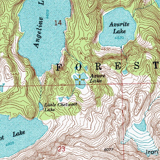 Topographic Map of Azure Lake, WA