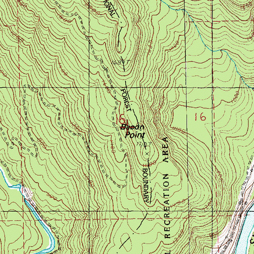 Topographic Map of Bacon Point, WA