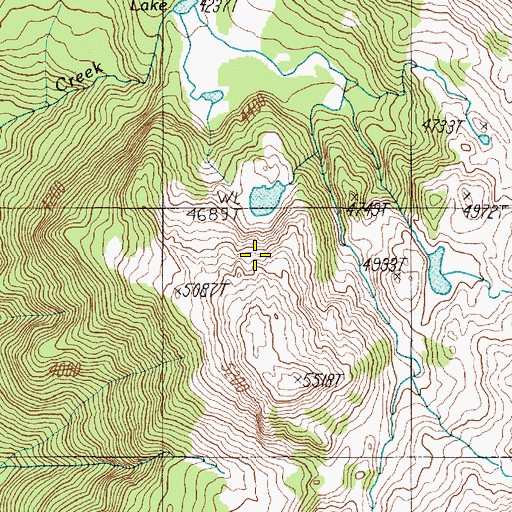 Topographic Map of Bailey Range, WA