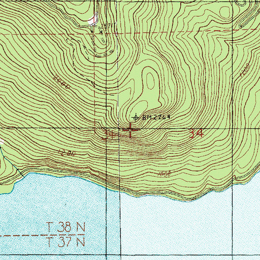 Topographic Map of Baker Lake Lookout (historical), WA