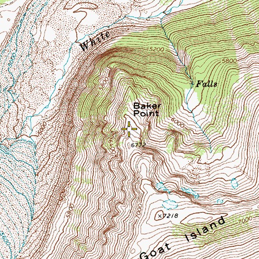 Topographic Map of Baker Point, WA