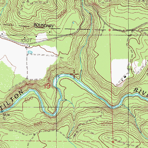 Topographic Map of Bear Canyon, WA