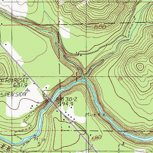 Topographic Map of Bear Creek, WA