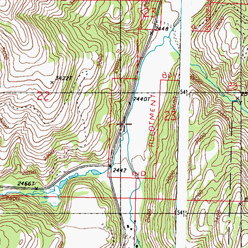 Topographic Map of Beaver Creek, WA