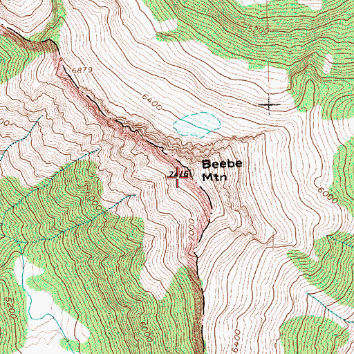 Topographic Map of Beebe Mountain, WA