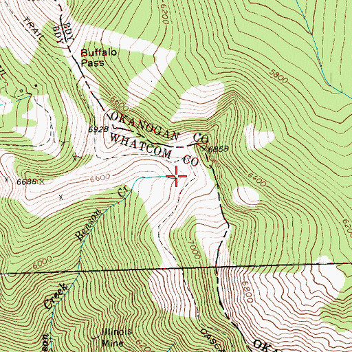 Topographic Map of Benson Creek, WA