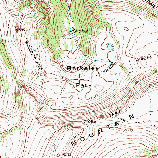 Topographic Map of Berkeley Park, WA
