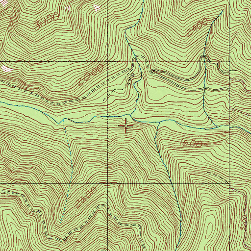 Topographic Map of Big Canyon Camp (historical), WA