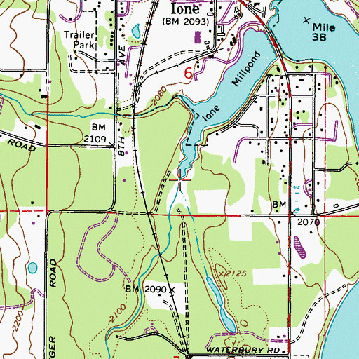 Topographic Map of Big Muddy Creek, WA