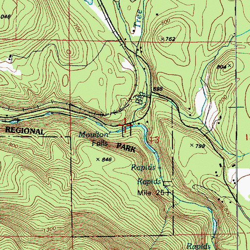 Topographic Map of Big Tree Creek, WA