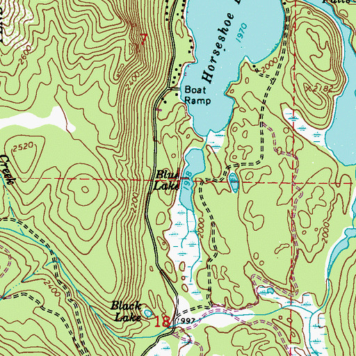 Topographic Map of Blue Lake, WA