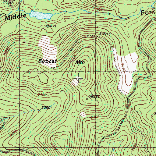 Topographic Map of Bobcat Mountain, WA