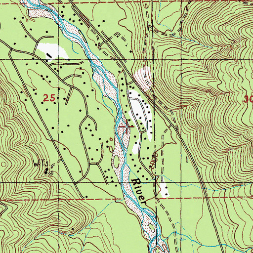Topographic Map of Boundary Creek, WA